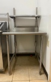 Stainless Steel Work and Prep Counter with Shelf