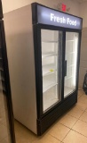 True GDM-49 Dual Door Glass Refrigerator Merchandiser
