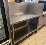 Stainless Steel Work and Prep Table with Sides and Back