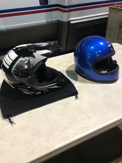 OFF Road Helmets black sizeM, Blue sizeL