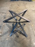 Metal table base