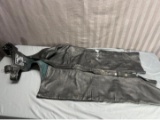 Pair of Medium Leather Sheen Chaps, some paint stains