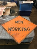 Large Metal Construction Sign