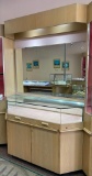 Low Display Case with Lighted Valance and Wall Mirror