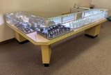 L-Shaped Lighted Counter Display with Drawers