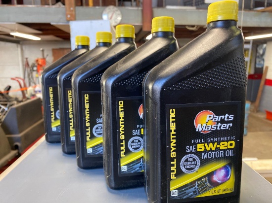 (5) New Fully Synthetic 5W-20 Quarts Of Motor Oil