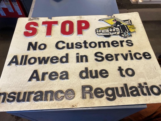 20in x 14.5in Plastic STOP Insurance Sign