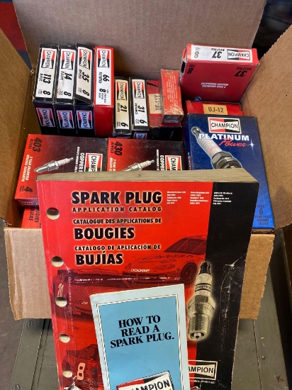 Large Box of Assorted Spark Plugs