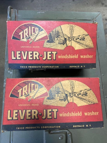 (2) TRICO Vintage Lever Jet Windshield Washer Kits in Box