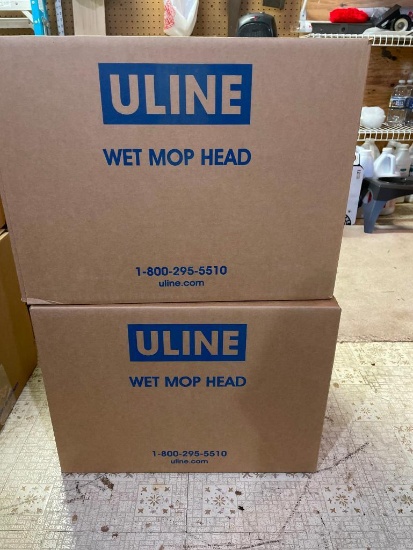 Two Boxes of ULine 24oz Wet Mop Heads