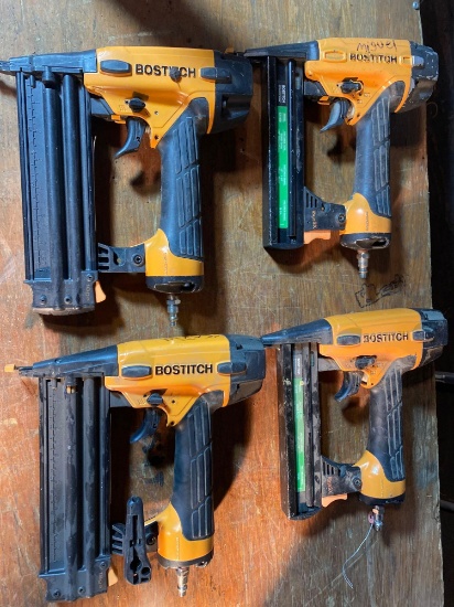 (4) Bostich Pin Nailers ranging from 5/8in-2-1/8in
