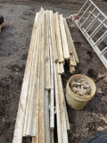 Large Stack of 4in Plastic Concrete Forms