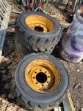 (5) 8 lug Skidloader Wheels