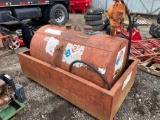 150-200 gal fuel tank w/ hand crank pump
