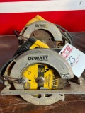 (2) Dewalt 110v 7.25in Circular Saw