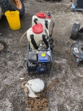 Assorted Tooling. Trash Pump, Chain Hoist and Sprayers