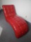 Red Leather Chaise