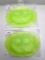 Neon Green Children's Happy Silicone Plate Mats (2)