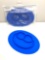 Bright Royal Blue Children's Happy Silicone Plate Mats (2)