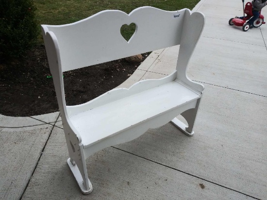White Foyer Bench