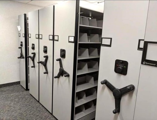 Spacesaver Wheelhouse Low-Profile Moving File Storage Shelving System - 5 Sections