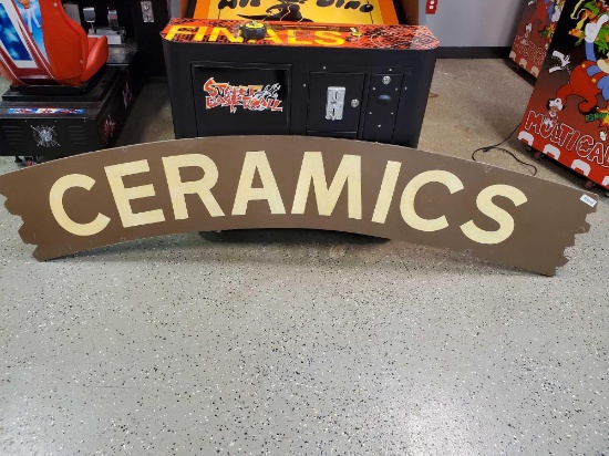 Long Wooden "Ceramics" Sign