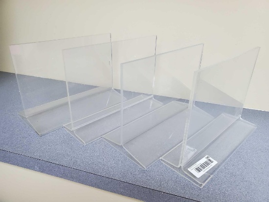 (4) Acrylic Counter Top Displays 8"x 11"