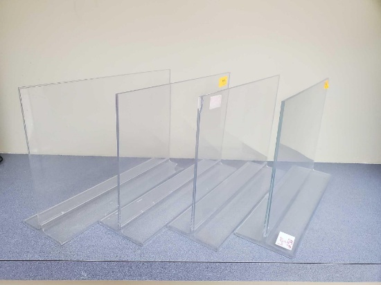 (4) Acrylic Counter Top Displays 9.5"x 14"