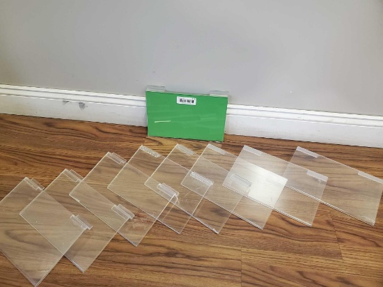 (9) 11"x7" Slot Wall Acrylic Slot Wall Displays