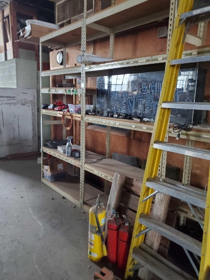 Industrial Cream Colored 8' Shop Shelf
