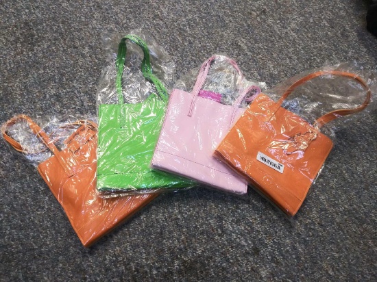 (4) Tiger Lily Multi Colored Purses 8" x 9"