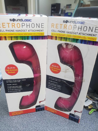 2 X Logic Pink Retro Phone Attachment