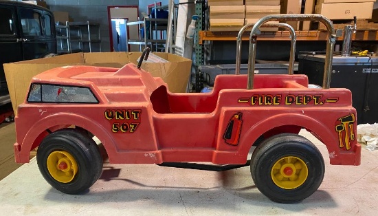 Vintage Roadmaster Firetruck Pedal Car