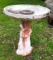 Squirrel...on a Tree Trunk...- Concrete Birdbath