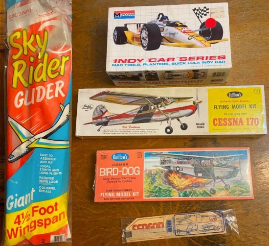 Collector Car and Plane Toy Models and Giant Glider