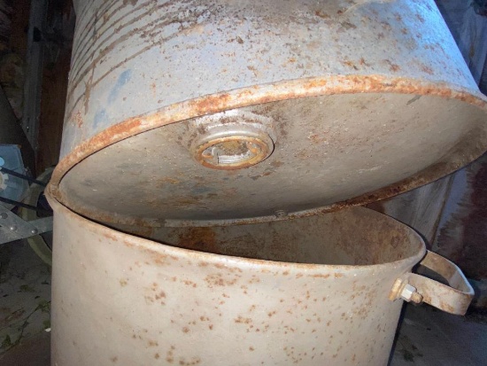 2 Large Metal Canning or Cauldron Pots
