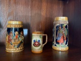 3 Beer Steins with Markings