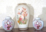 3 Italian Vases Including 2 Ginger Jars from Italy