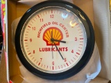 Shell Oil Clock from Richfield Oil Center Lubricants - New in Box