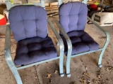 Pair of Outdoor Chairs with Cushions