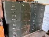 Four File Cabinets and Content on Top