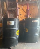 (2) Oil Drums with Pumps