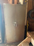 Metal Locking Cabinet with Contents