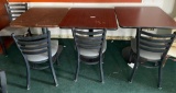 (3) Cafe Tables with (4) Metal Chairs