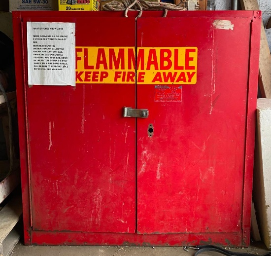 Fire Cabinet with Gas Cans