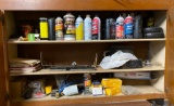 Wall Cabinet full of Automotive Care Items, Misc Parts, and More!