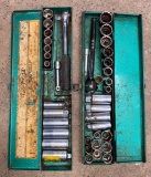 (2) Vintage Socket Kits in Metal Cases