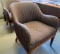 Upholstered Armchairs with Wood Bases (2)