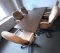 Large Table and Upholstered Office Chairs
