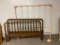 Wrought Iron Headboard and Wooden Bed Frame
